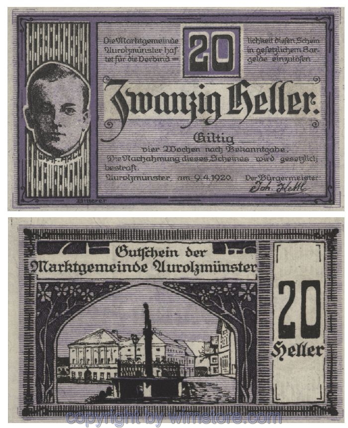 Aurolzmünster, G0069a, 20 Heller; 1-