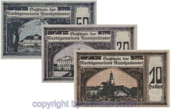 Aurolzmünster, G0069b, Serie 10, 20, 50 Heller; 1