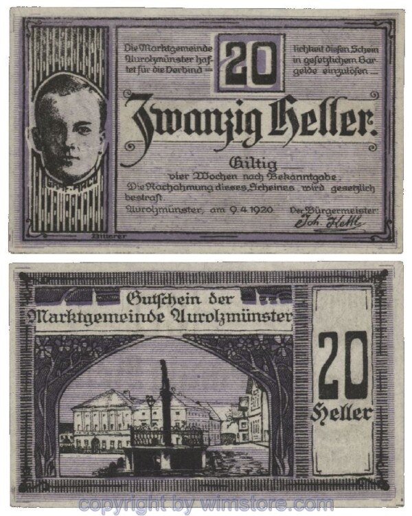 Aurolzmünster, G0069b, 20 Heller; 1-