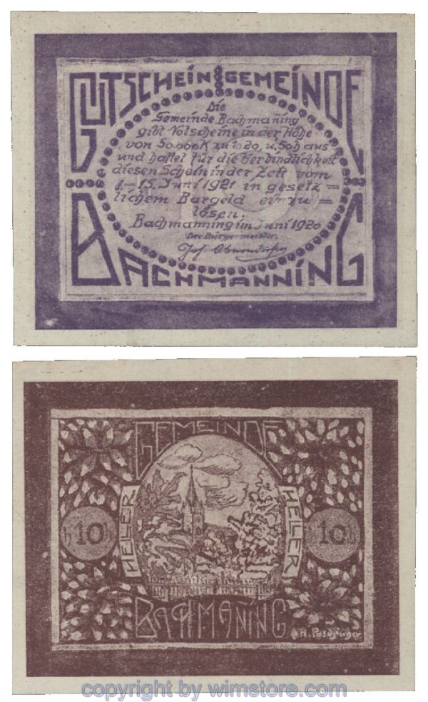 Bachmanning, G0072b, 10 Heller, B. rotbraun; 1