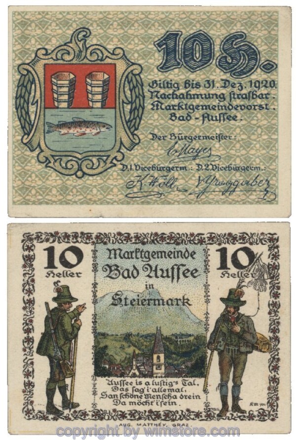 Bad Aussee, G0073, 10 Heller; 1-