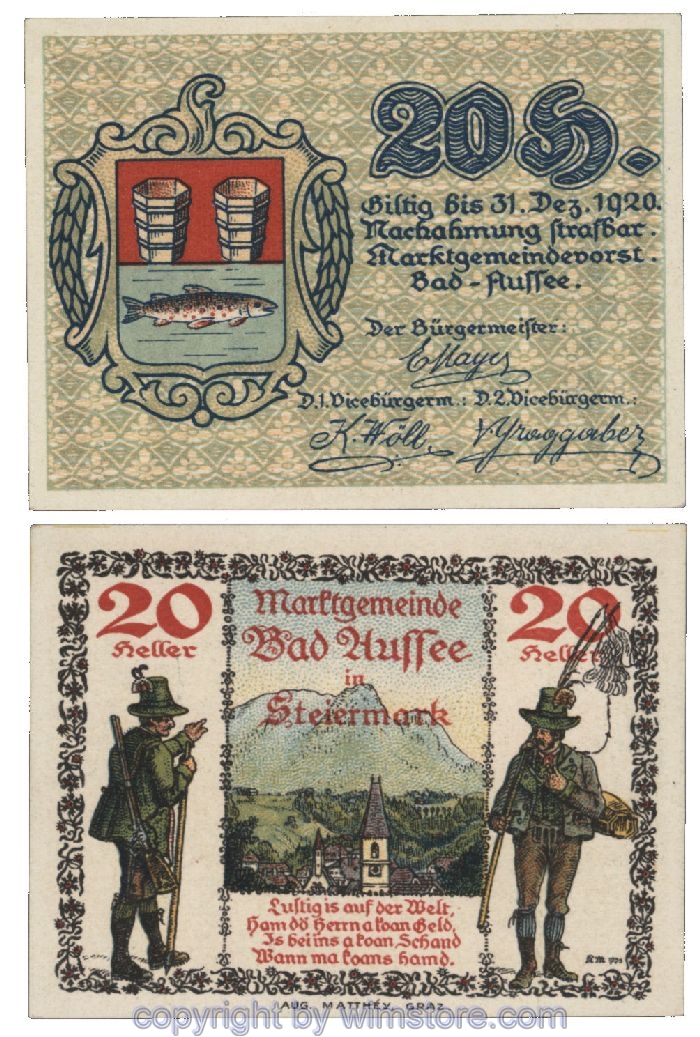 Bad Aussee, G0073, 20 Heller; 1