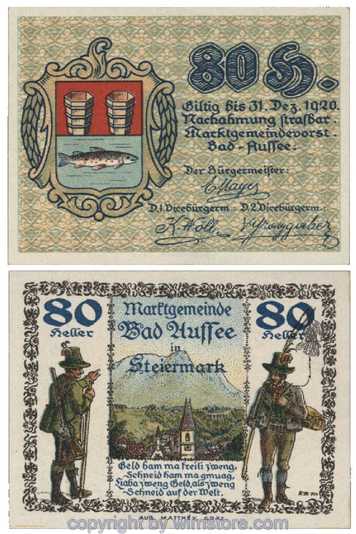 Bad Aussee, G0073, 80 Heller; 1