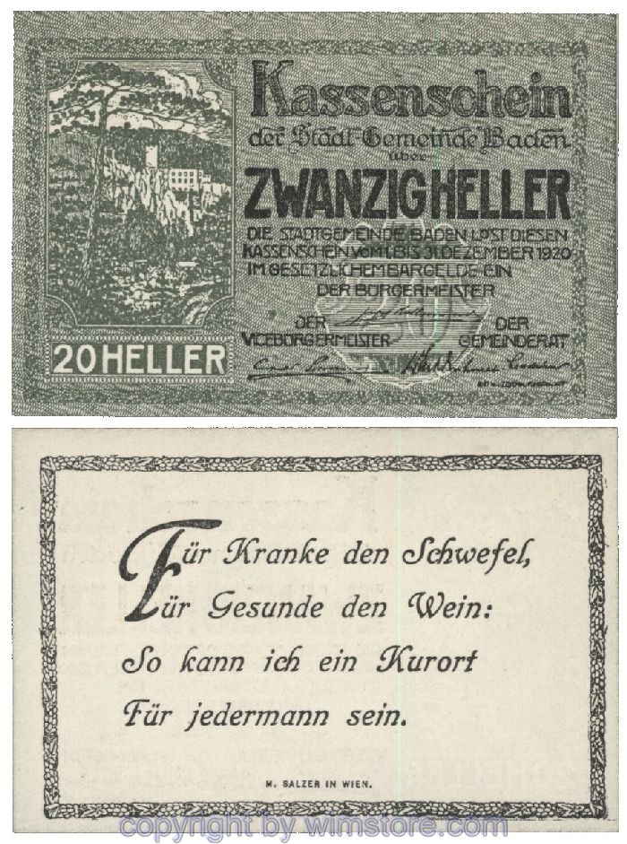 Baden, G0074Ia, 20 Heller; 1-