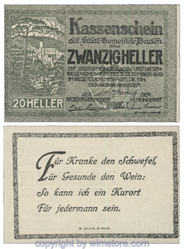 Baden, G0074Ia, 20 Heller, Abart; 1