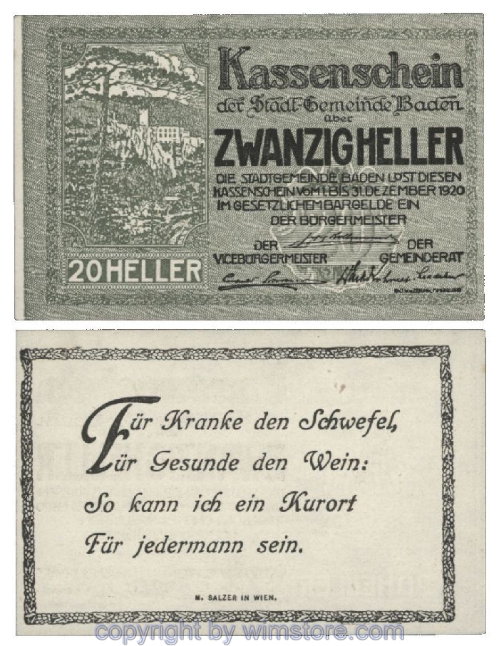 Baden, G0074Ia, 20 Heller, Abart; 1