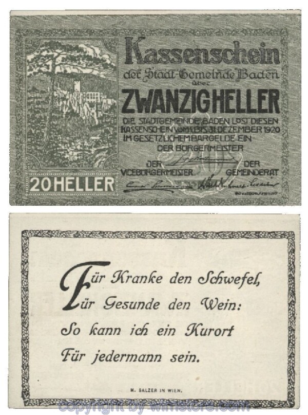 Baden, G0074Ia, 20 Heller, Abart; 1