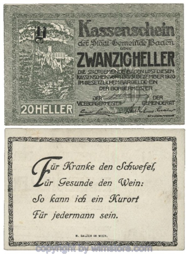 Baden, G0074IId, 20 Heller, U; 1