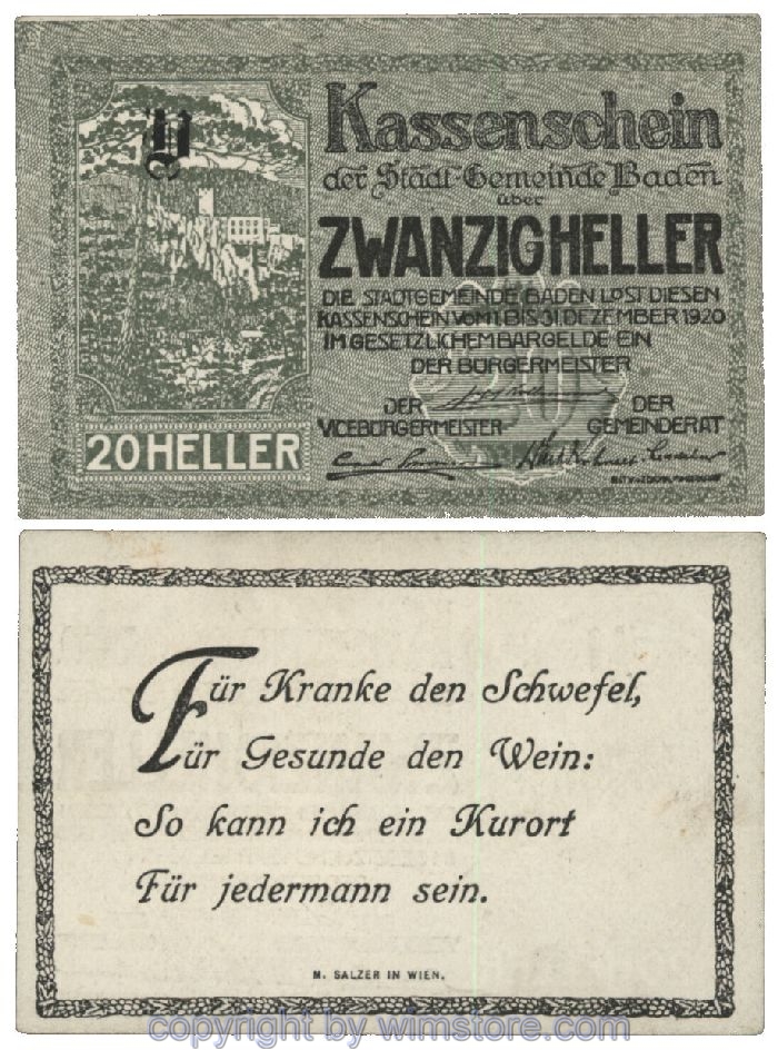 Baden, G0074IId, 20 Heller, U; 1