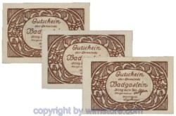 Bad Gastein, G0075Ia, Serie 10, 30, 60 Heller; 1-