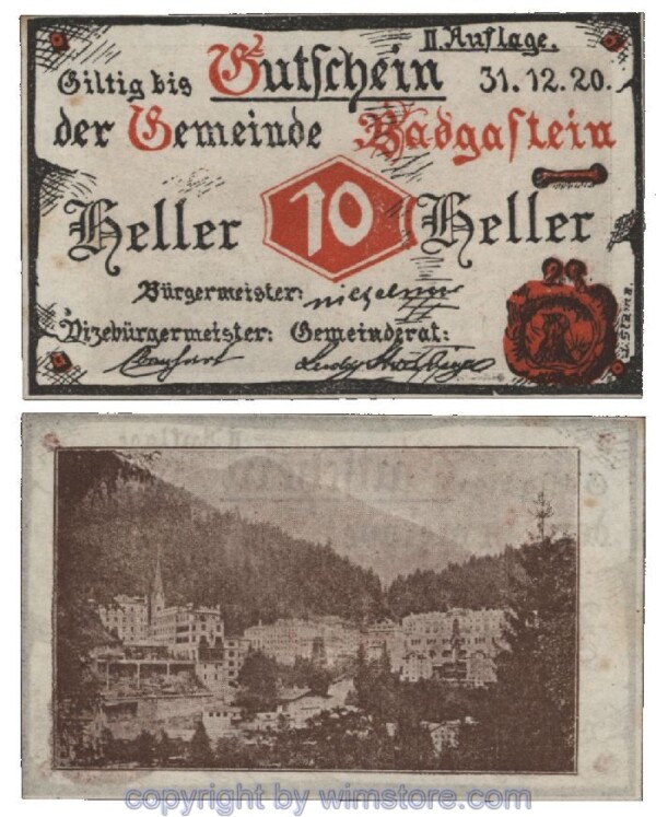 Bad Gastein, G0075IIa, 10 Heller; 1-