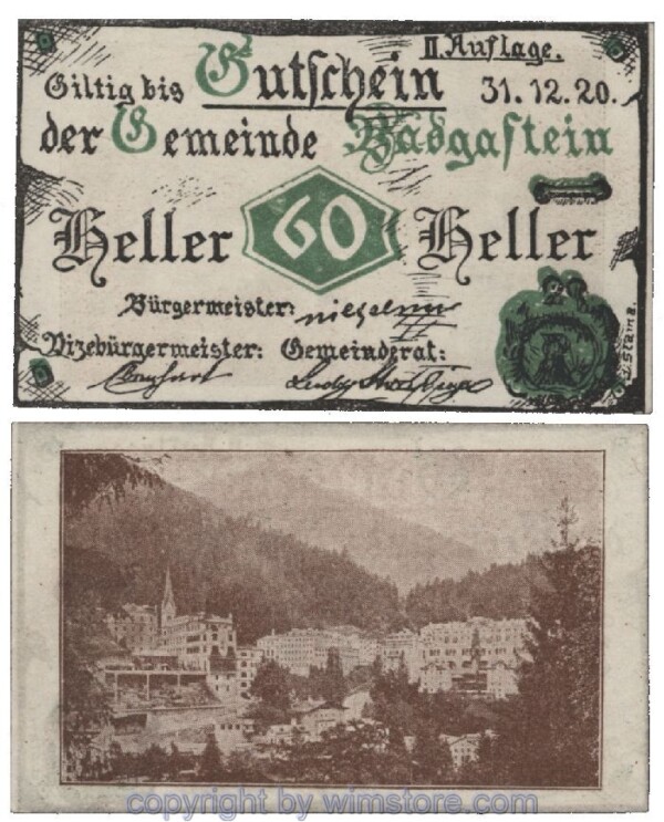 Bad Gastein, G0075IIa, 60 Heller; 1