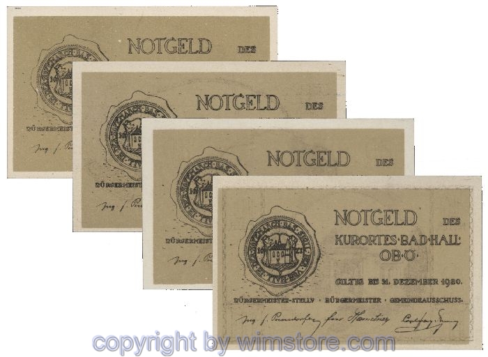 Bad Hall, G0076Ia, Serie 10, 20, 50, 75 Heller; 1