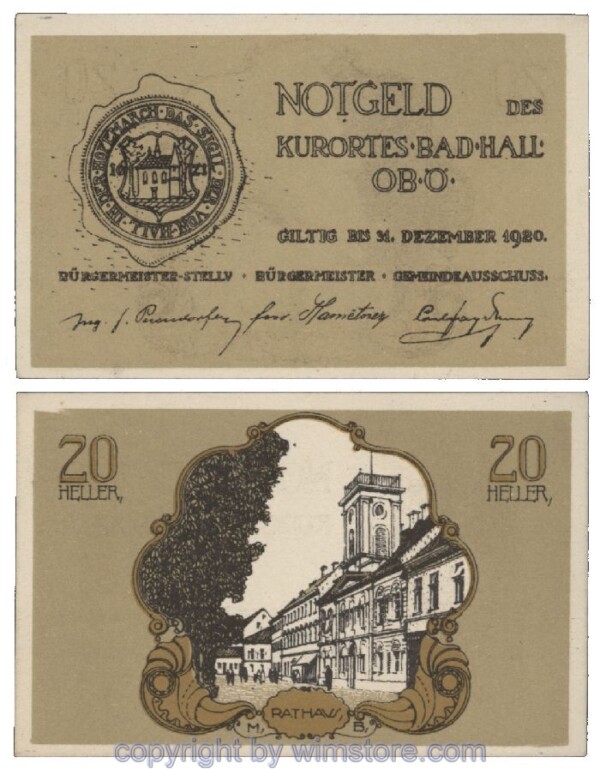 Bad Hall, G0076Ia, 20 Heller; 1