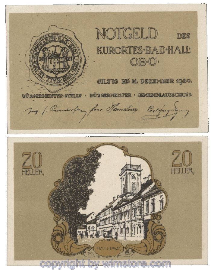 Bad Hall, G0076Ia, 20 Heller; 1-