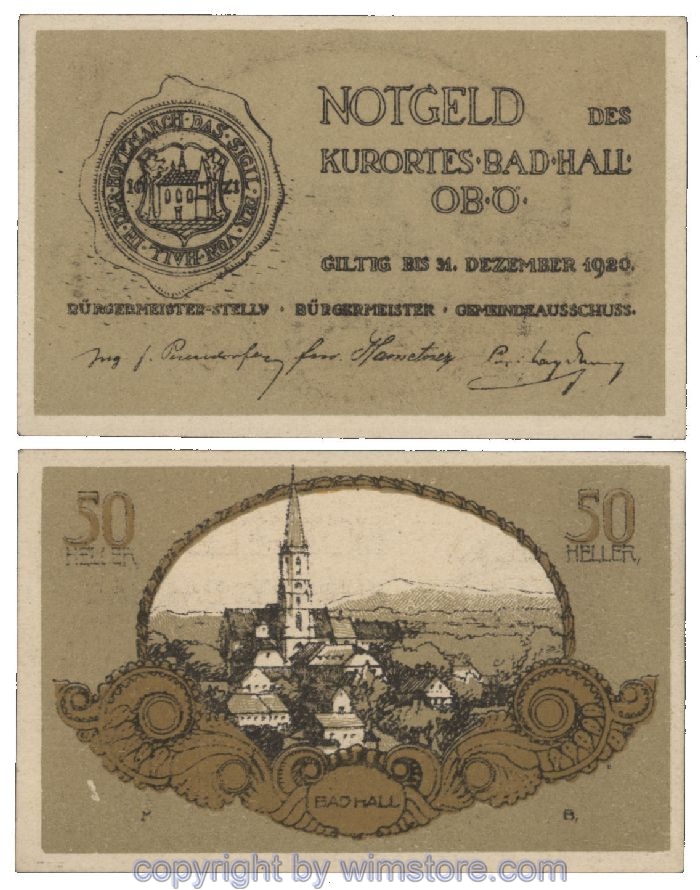 Bad Hall, G0076Ia, 50 Heller; 1-