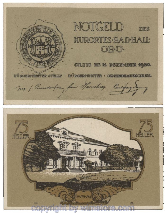 Bad Hall, G0076Ia, 75 Heller; 1