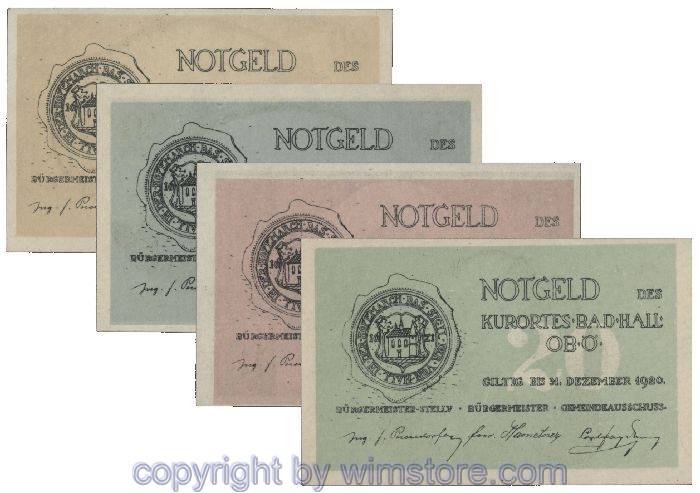Bad Hall, G0076II, Serie 20, 30, 50, 80 Heller; 1