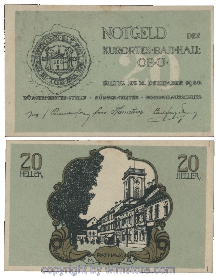 Bad Hall, G0076II, 20 Heller; 1-