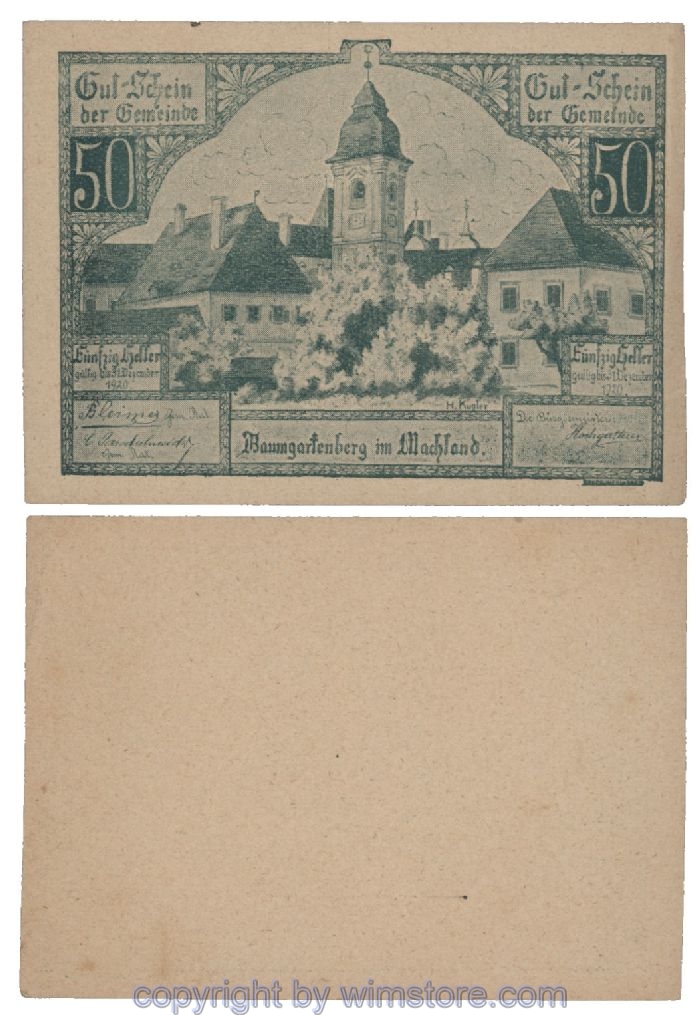 Baumgartenberg, G0079a, 50 Heller; 1-
