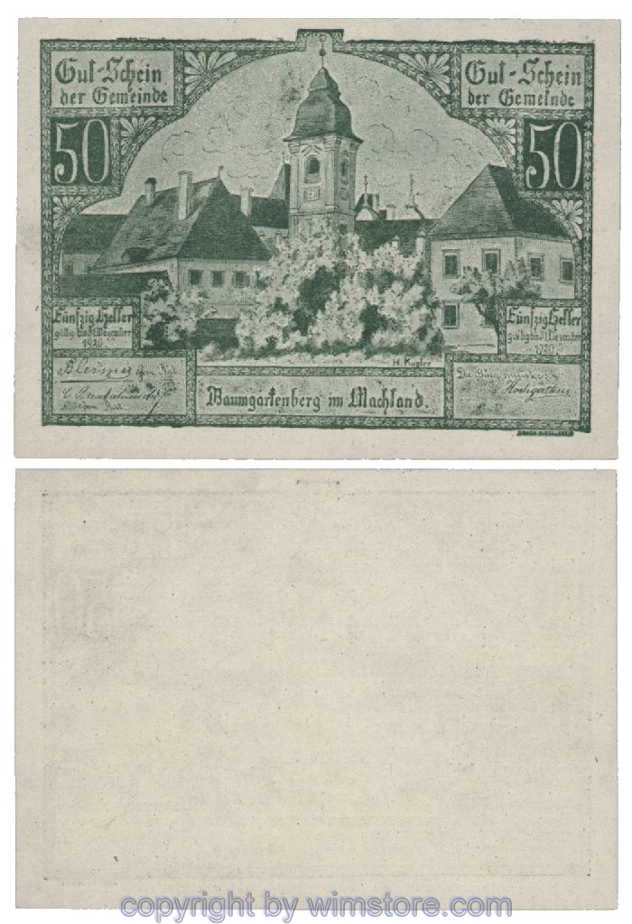 Baumgartenberg, G0079b, 50 Heller; 1