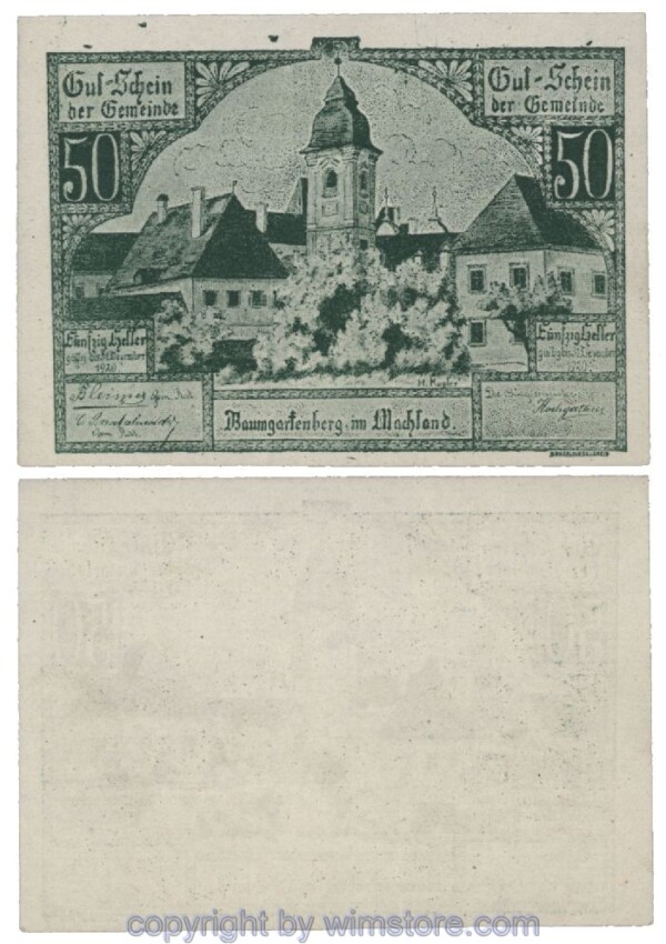 Baumgartenberg, G0079b, 50 Heller; 1-