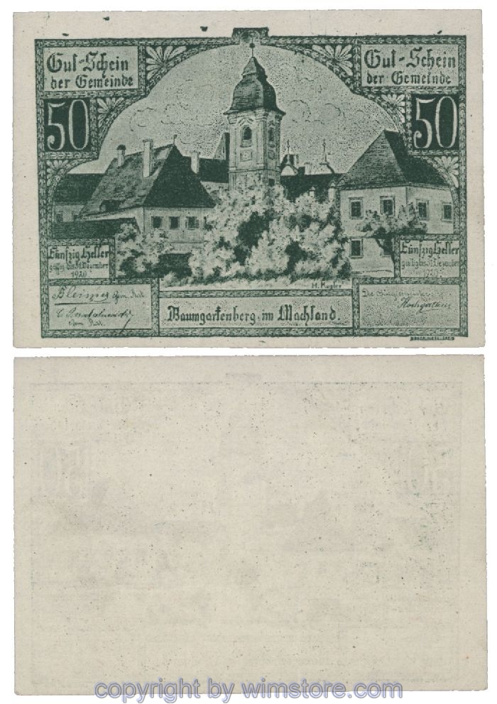 Baumgartenberg, G0079b, 50 Heller; 1-