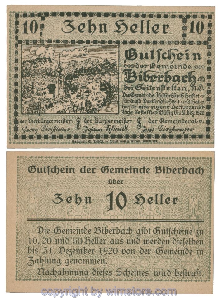 Biberbach, G0086Ia, 10 Heller; 1-
