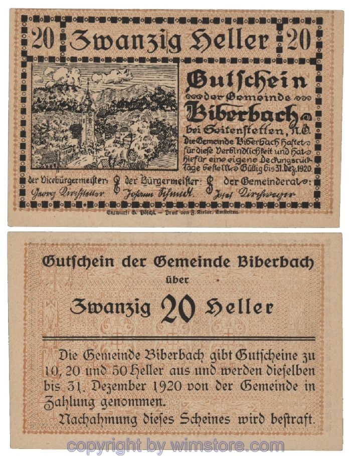 Biberbach, G0086Ia, 20 Heller; 1