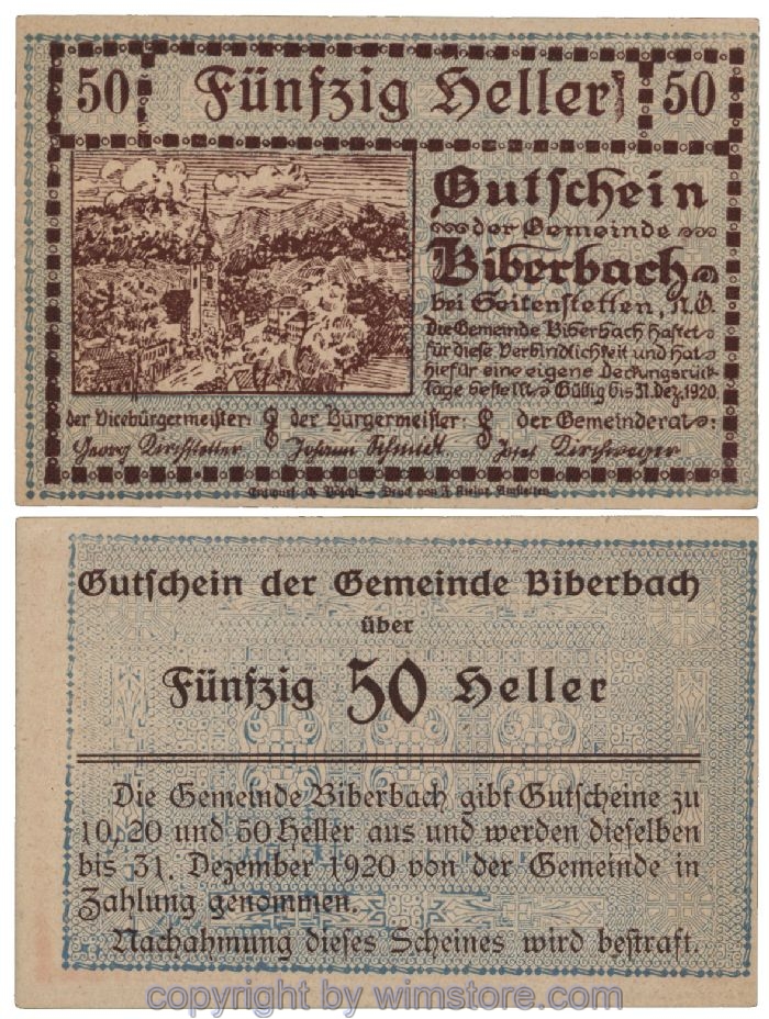 Biberbach, G0086Ia, 50 Heller; 1-