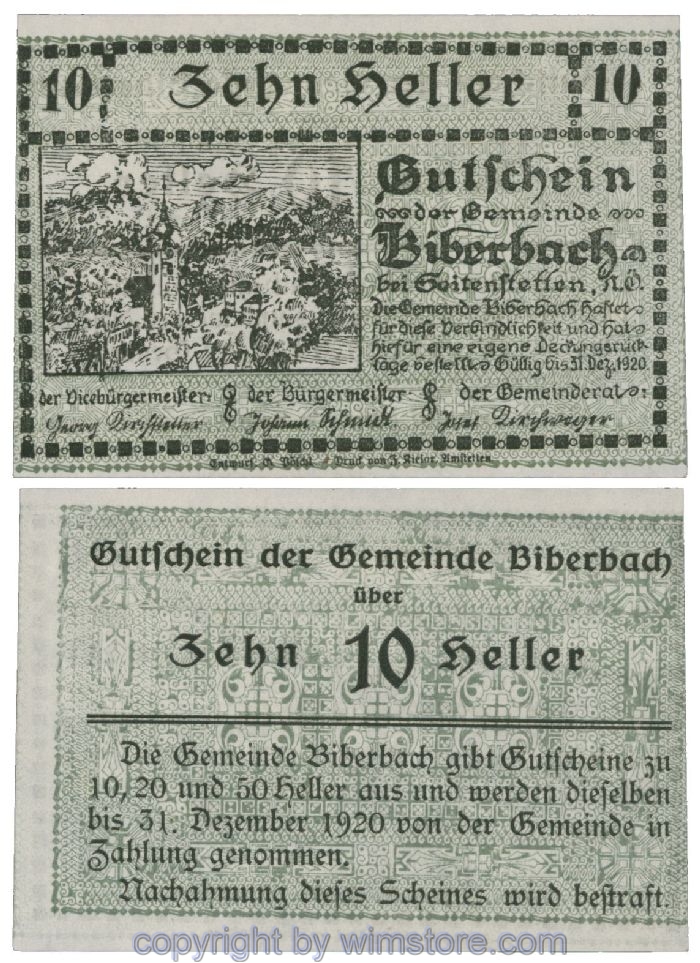Biberbach, G0086Ib, 10 Heller; 1