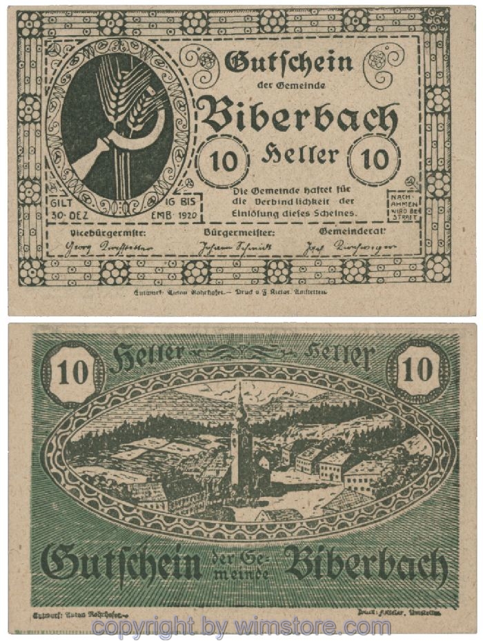 Biberbach, G0086IIc, 10 Heller; 1