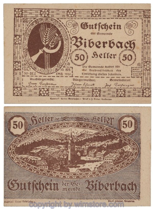 Biberbach, G0086IIc, 50 Heller; 1