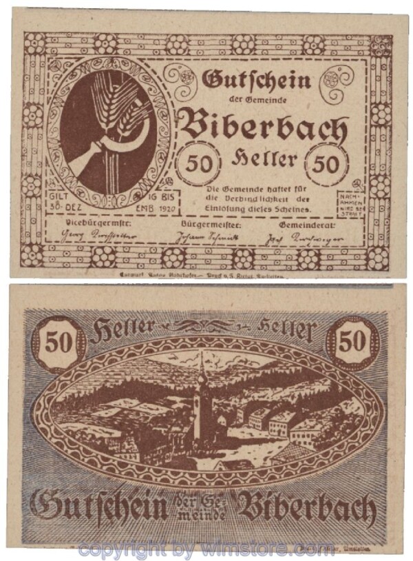 Biberbach, G0086IIc, 50 Heller; 1-
