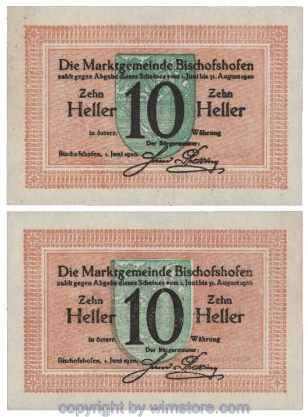 Bischofshofen, G0088b, 10 Heller; 1-