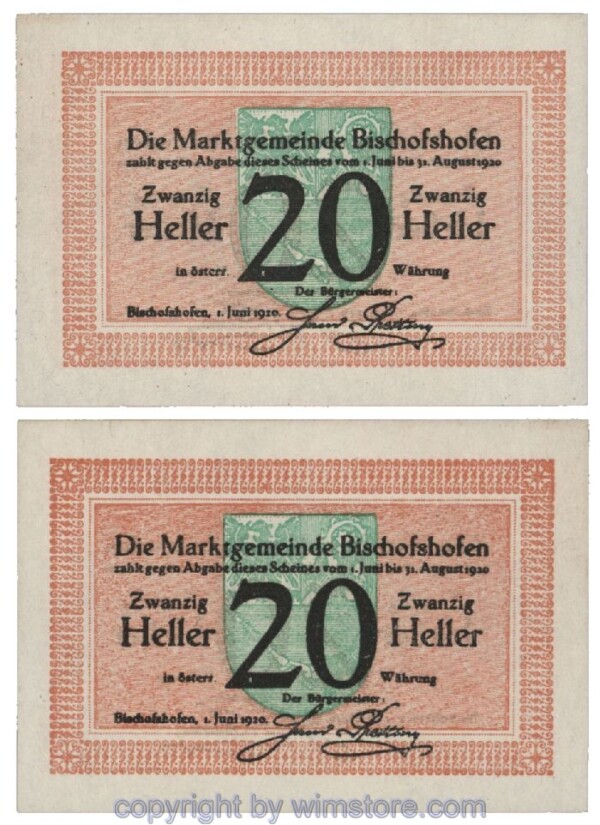Bischofshofen, G0088b, 20 Heller; 1
