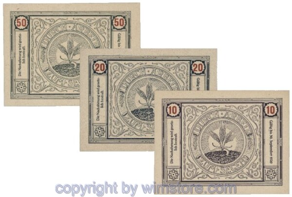 Bischofstetten, G0092a, Serie 10, 20, 50 Heller; 1