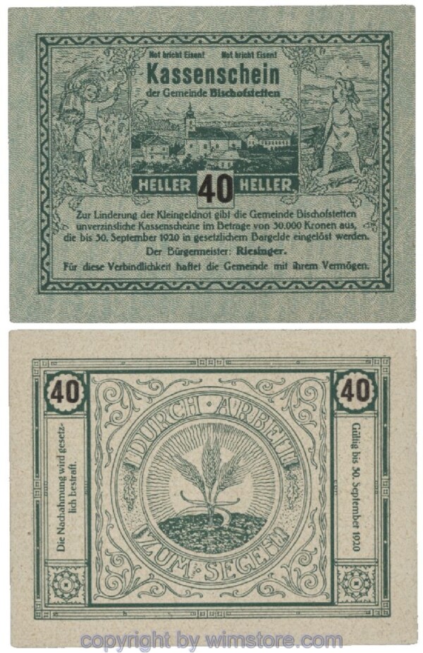 Bischofstetten, G0092b, 40 Heller; 1