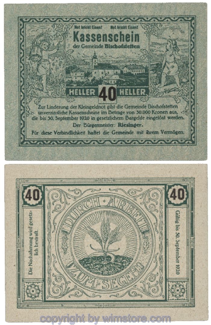 Bischofstetten, G0092b, 40 Heller; 1
