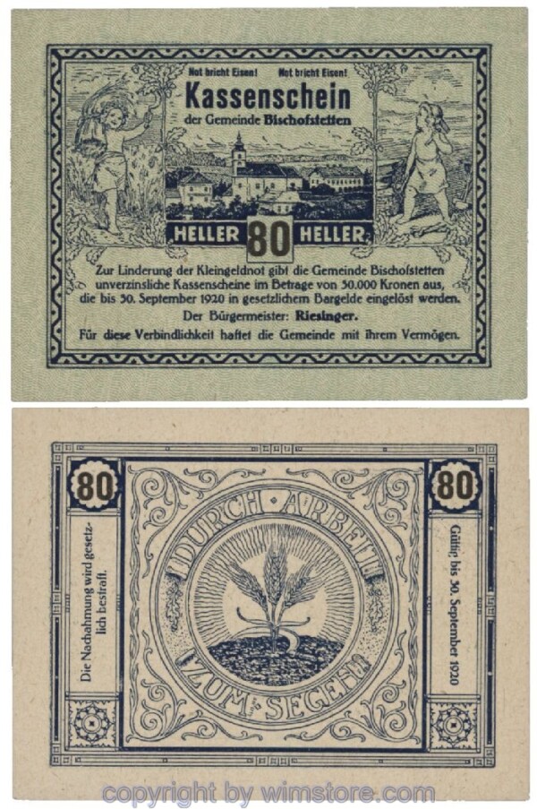 Bischofstetten, G0092b, 80 Heller; 1