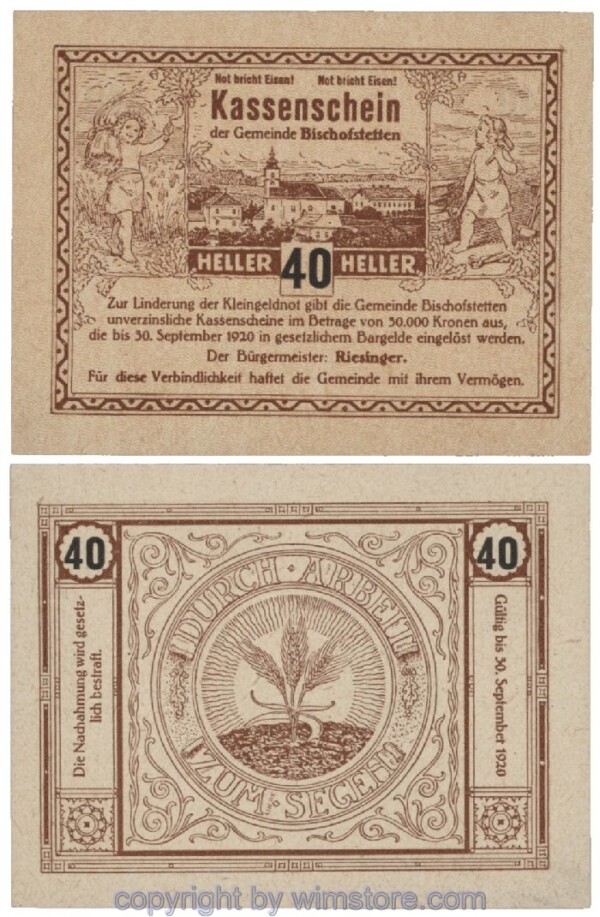 Bischofstetten, G0092c, 40 Heller; 1