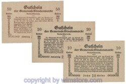 Blindenmarkt, G0093Ih, Serie 10, 20, 50 Heller; 1