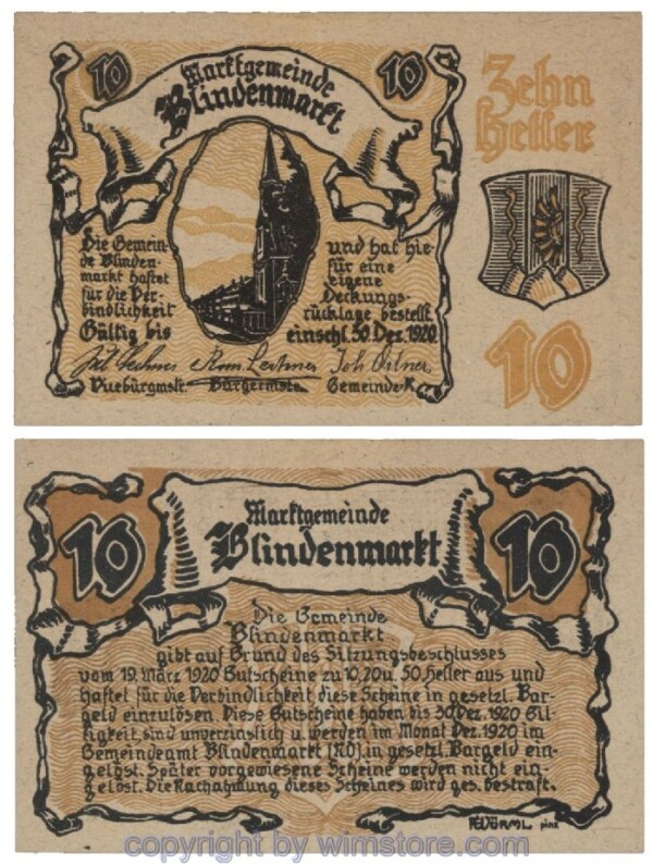 Blindenmarkt, G0093IIa, 10 Heller; 1