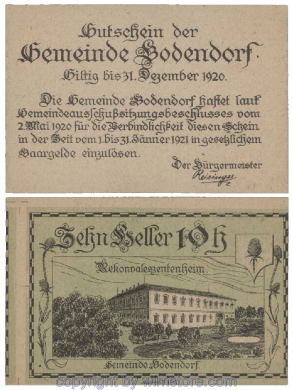 Bodendorf, G0096Ia, 10 Heller, Abart; 1