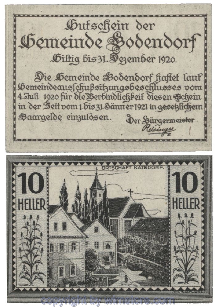 Bodendorf, G0096IIa, 10 Heller; 1-