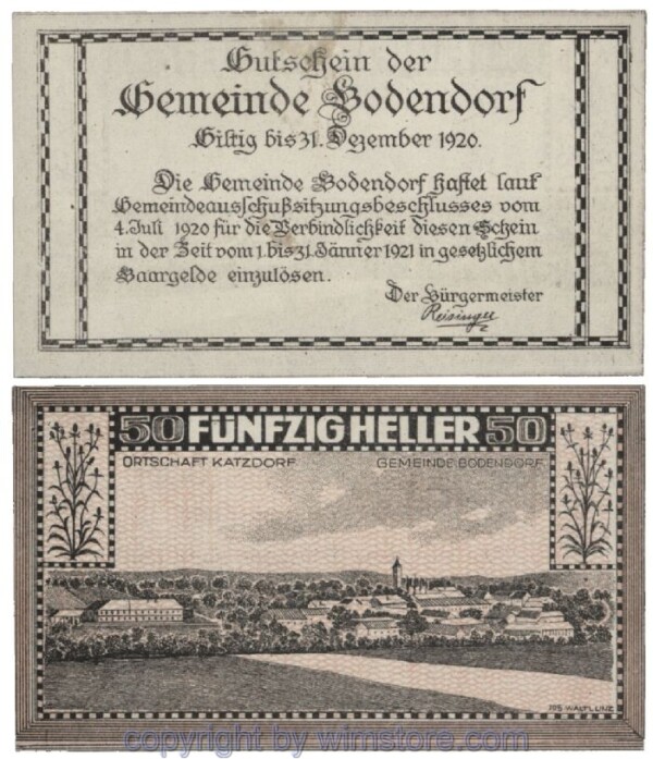 Bodendorf, G0096IIa, 50 Heller; 1-
