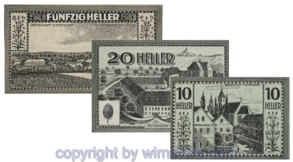 Bodendorf, G0096IIc, Serie 10, 20, 50 Heller; 1