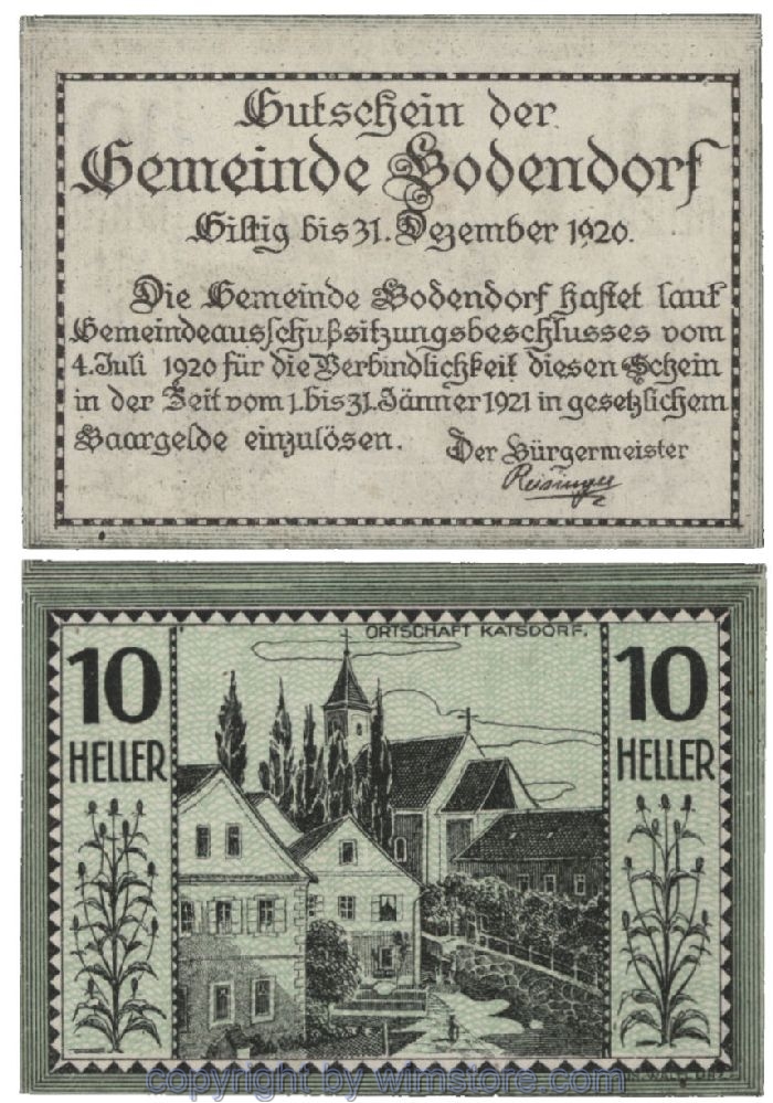 Bodendorf, G0096IIc, 10 Heller; 1