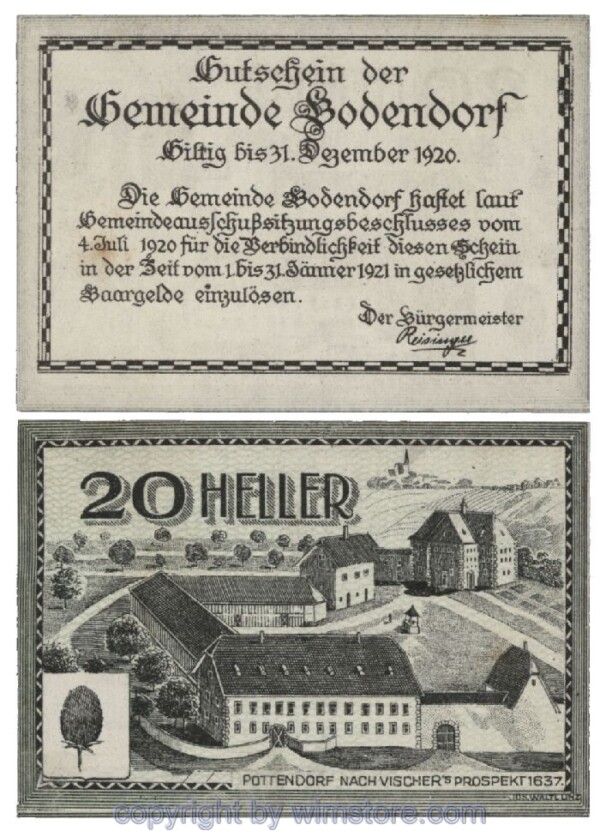 Bodendorf, G0096IIc, 20 Heller; 1-