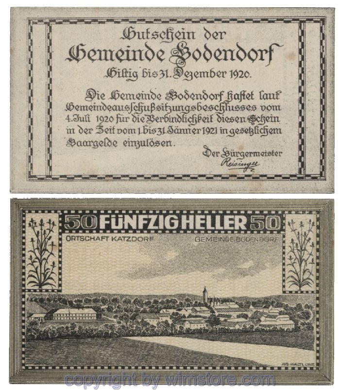 Bodendorf, G0096IIc, 50 Heller; 1-